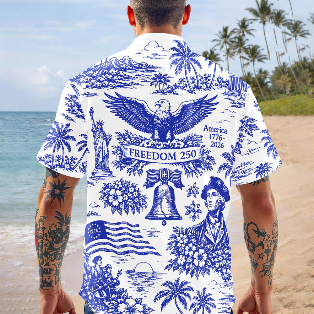 Personalized Hawaiian Shirt Custom Name 4th of July Gift for Dad