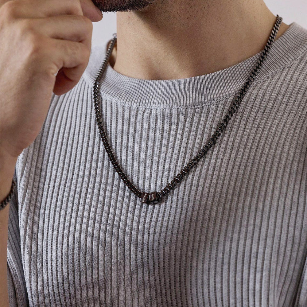 Personalized Engraved Necklace for Dad - Custom Names Gift
