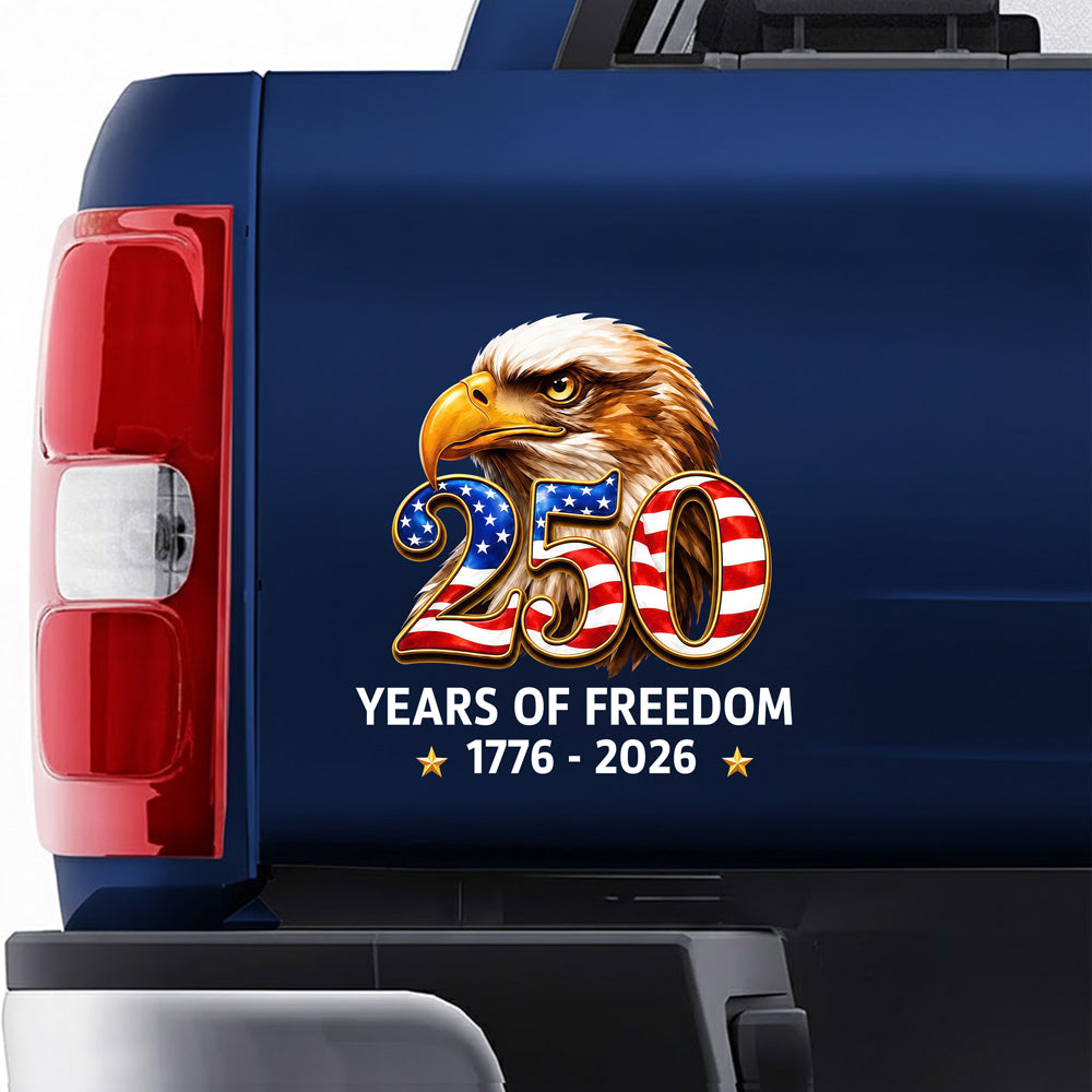 Patriotic Eagle Decal Sticker 250 Years Freedom Gift for Dad