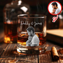Load image into Gallery viewer, Customized Engraved Rock Glass Photo Gift for Dad Father's Day
