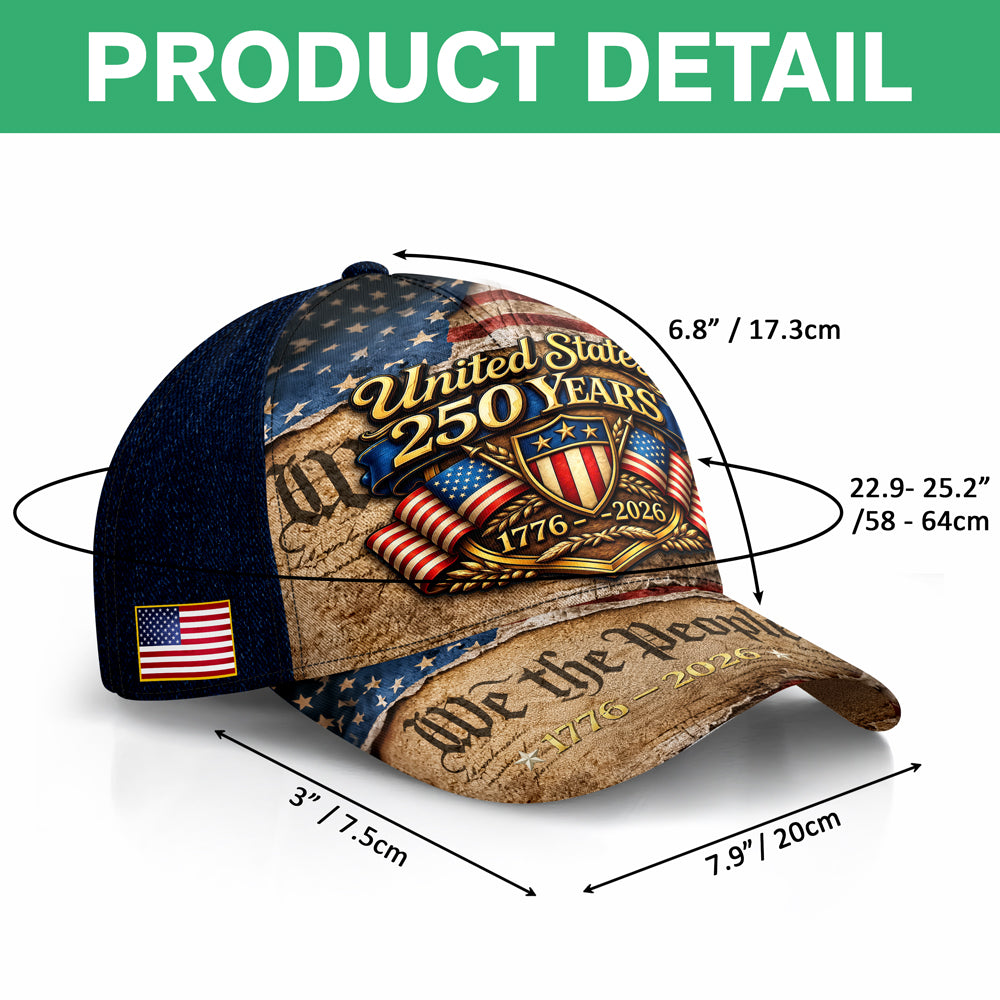 Personalized USA 250th Anniversary Classic Cap Gift for Dad