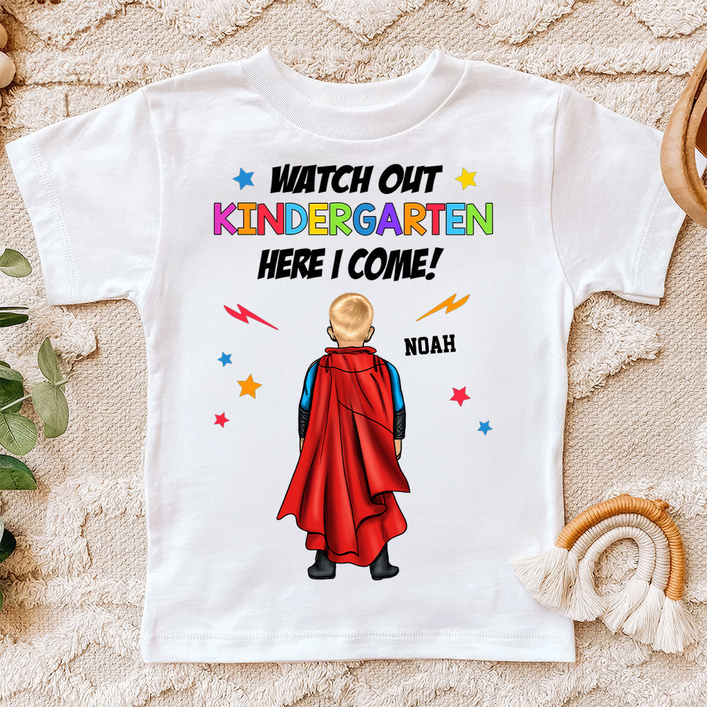 Personalized Kindergarten Shirt Custom Name Gift for Kids