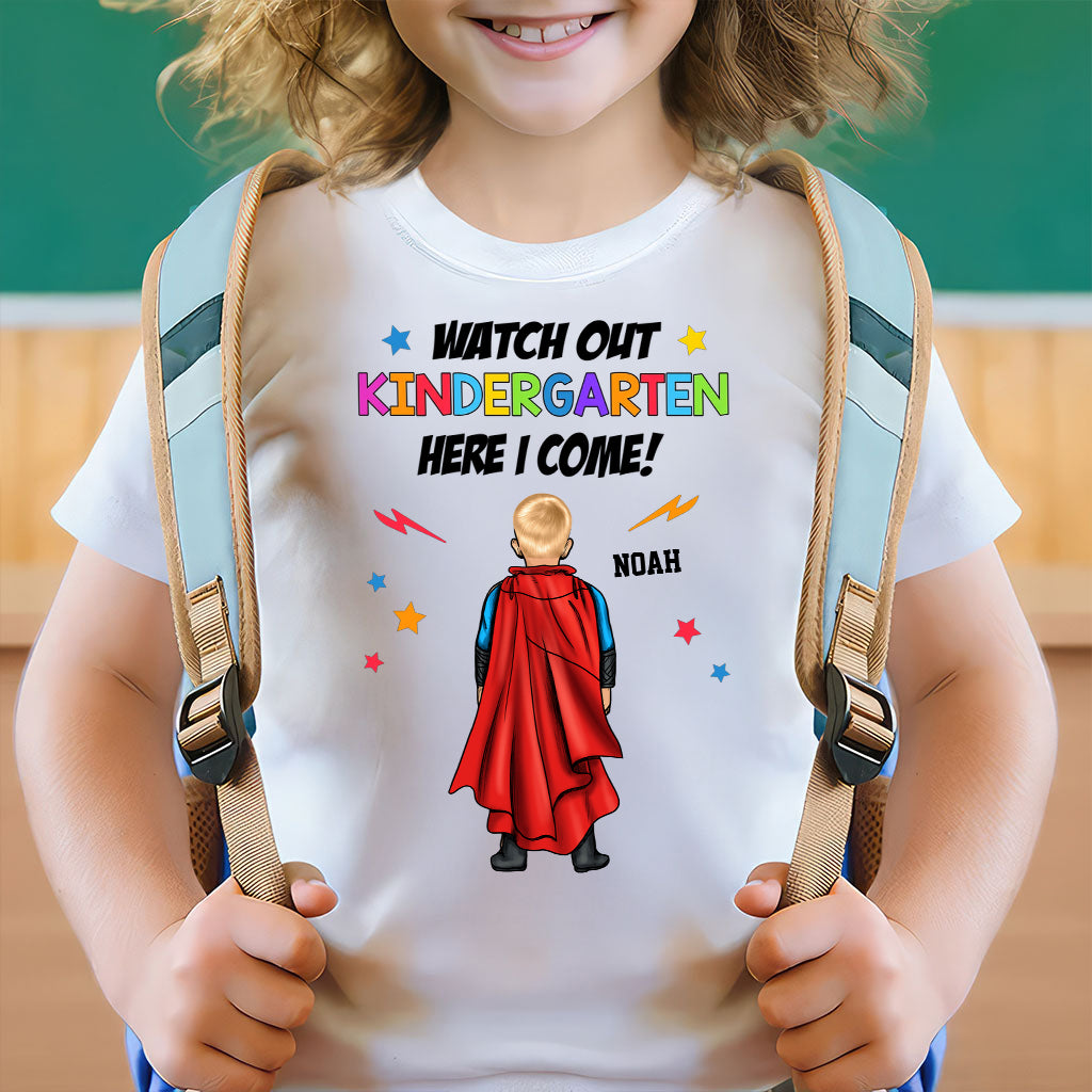 Personalized Kindergarten Shirt Custom Name Gift for Kids