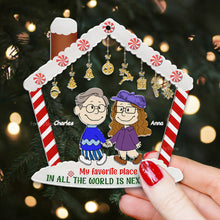 Load image into Gallery viewer, Personalized Acrylic Ornament with Couple's Names - Unique Gift for Anniversary &amp; Christmas
