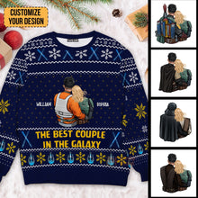 Load image into Gallery viewer, Personalized Ugly Sweater for Couples with Custom Names | Holiday Gift
