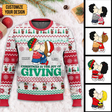 Load image into Gallery viewer, Personalized Christmas Ugly Sweater for Couples | Custom Name Gift
