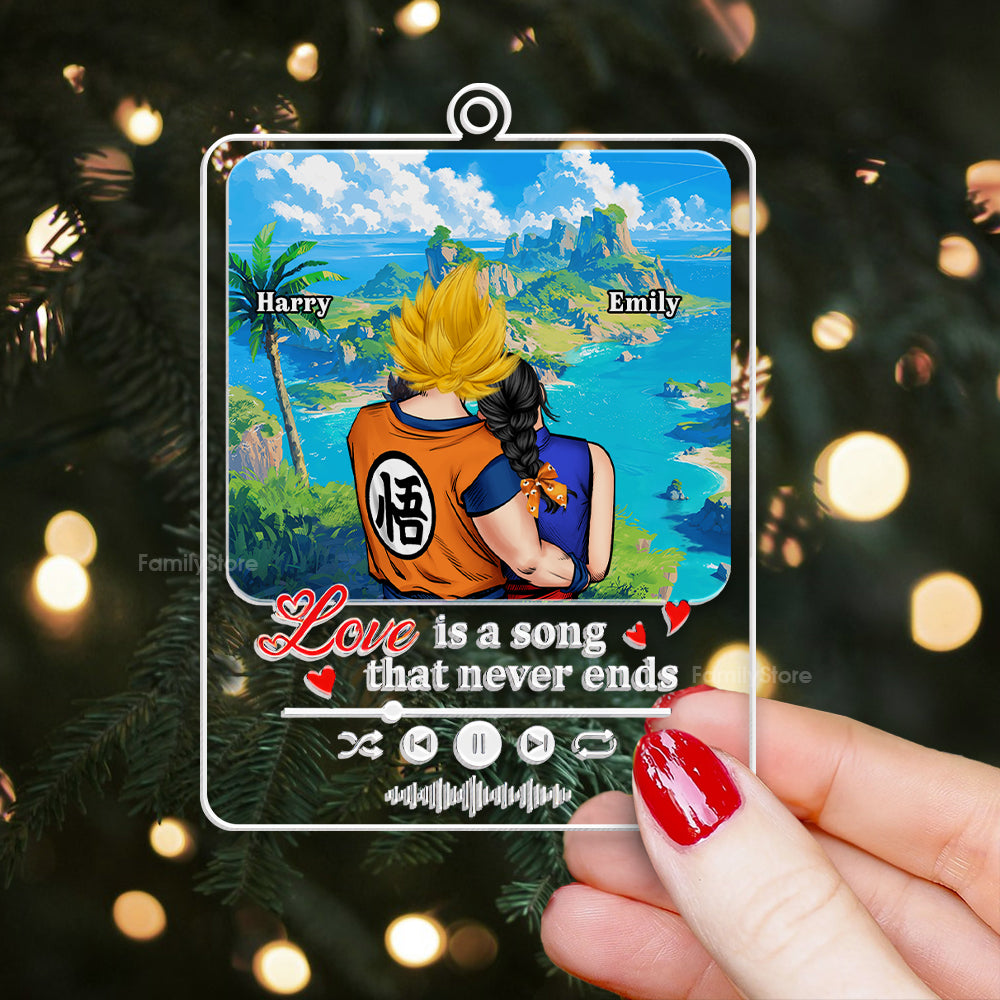 Personalized Acrylic Ornament Love Song Gift for Couples