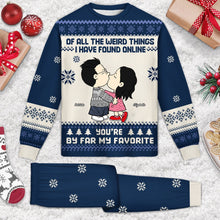 Load image into Gallery viewer, Personalized Funny Couples Pajama Set with Custom Message Gift for Anniversary
