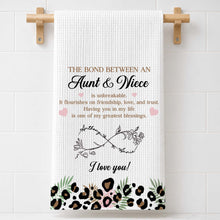 Load image into Gallery viewer, Personalized Kitchen Towel Custom Birth Month Flowers for Niece
