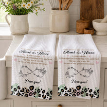 Load image into Gallery viewer, Personalized Kitchen Towel Custom Birth Month Flowers for Niece
