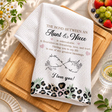 Load image into Gallery viewer, Personalized Kitchen Towel Custom Birth Month Flowers for Niece
