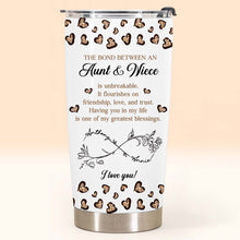 Load image into Gallery viewer, Personalized Infinity Flower Tumbler for Aunt Niece Gift 20oz
