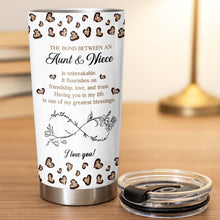 Load image into Gallery viewer, Personalized Infinity Flower Tumbler for Aunt Niece Gift 20oz
