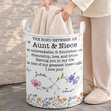 Load image into Gallery viewer, Personalized Fabric Storage Basket Custom Name Gift for Niece
