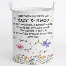 Load image into Gallery viewer, Personalized Fabric Storage Basket Custom Name Gift for Niece
