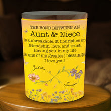 Load image into Gallery viewer, Personalized Glass LED Jar Custom Name Niece Gift Floral Design
