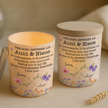 Load image into Gallery viewer, Personalized Glass LED Jar Custom Name Niece Gift Floral Design
