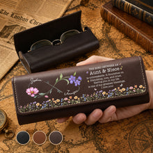 Load image into Gallery viewer, Personalized Leather Eyeglass Case Custom Name Gift for Niece
