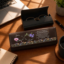 Load image into Gallery viewer, Personalized Leather Eyeglass Case Custom Name Gift for Niece
