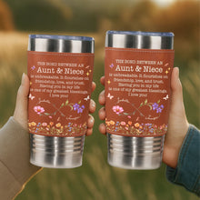 Load image into Gallery viewer, Personalized Leather Tumbler Custom Name Gift for Aunt
