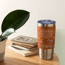 Load image into Gallery viewer, Personalized Leather Tumbler Custom Name Gift for Aunt
