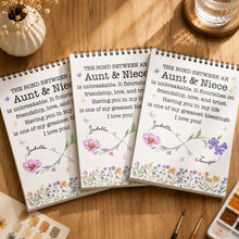 Load image into Gallery viewer, Personalized Sketch Book for Niece Birth Month Flowers Gift
