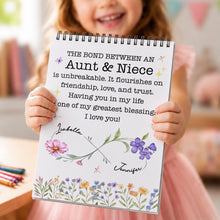 Load image into Gallery viewer, Personalized Sketch Book for Niece Birth Month Flowers Gift
