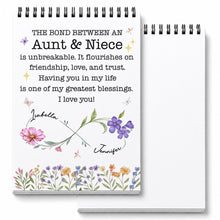 Load image into Gallery viewer, Personalized Sketch Book for Niece Birth Month Flowers Gift
