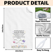 Load image into Gallery viewer, Personalized Kitchen Towel Floral Birth Month Flowers Gift for Niece
