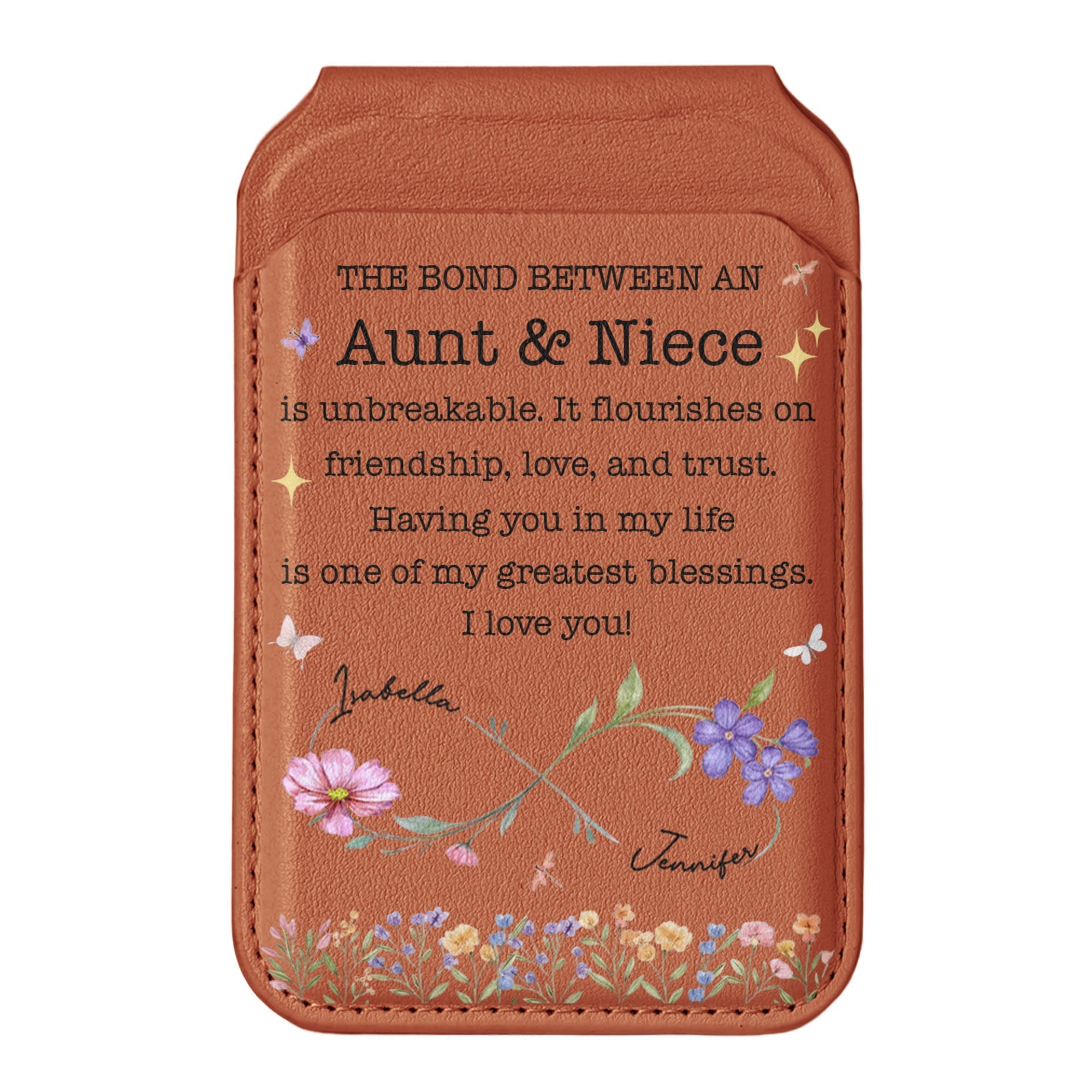 Personalized MagSafe Wallet Custom Name Gift for Niece