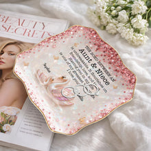 Load image into Gallery viewer, Personalized Lace Jewelry Dish Custom Name Gift for Niece
