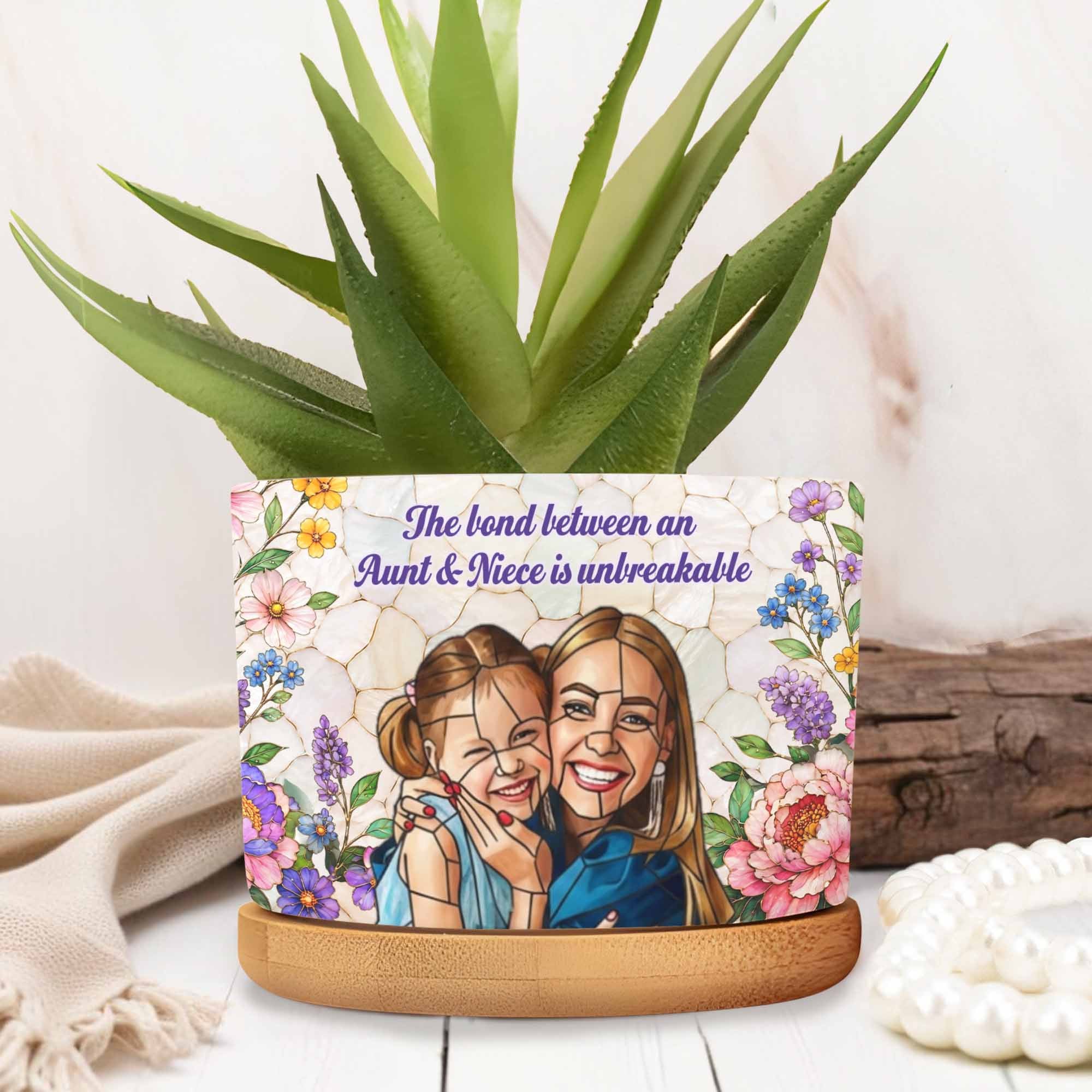 Personalized Ceramic Plant Pot Custom Gift for Niece