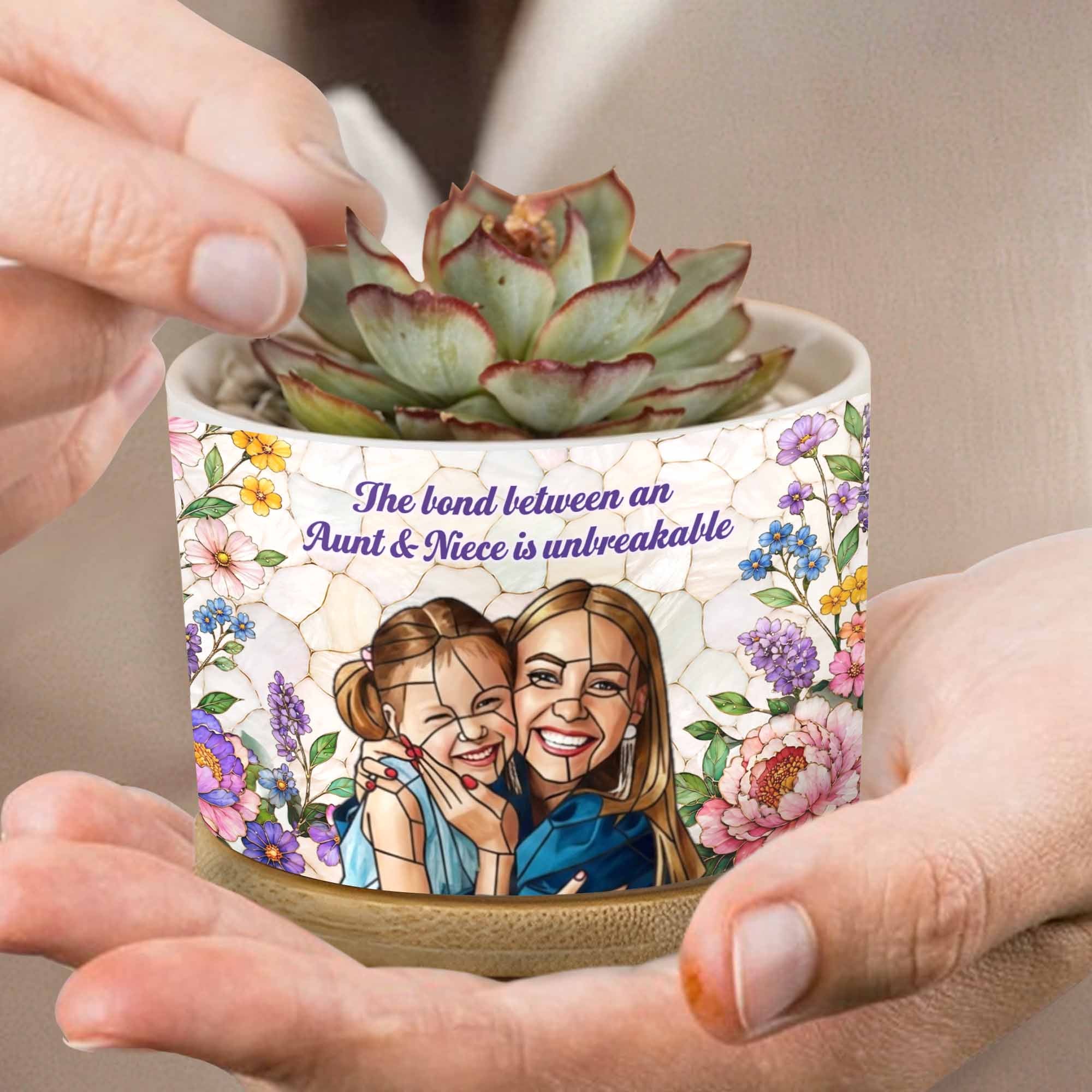 Personalized Ceramic Plant Pot Custom Gift for Niece