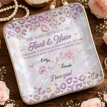 Load image into Gallery viewer, Personalized Jewelry Dish with Custom Birth Month Flowers for Niece
