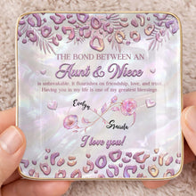 Load image into Gallery viewer, Personalized Jewelry Dish with Custom Birth Month Flowers for Niece

