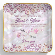 Load image into Gallery viewer, Personalized Jewelry Dish with Custom Birth Month Flowers for Niece
