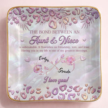 Load image into Gallery viewer, Personalized Jewelry Dish with Custom Birth Month Flowers for Niece
