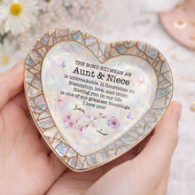 Load image into Gallery viewer, Personalized Heart-Shaped Jewelry Dish Custom Name Gift for Niece
