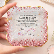 Load image into Gallery viewer, Personalized Lace Jewelry Dish Custom Name Gift for Niece

