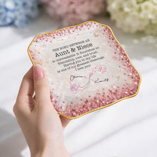 Load image into Gallery viewer, Personalized Lace Jewelry Dish Custom Name Gift for Niece
