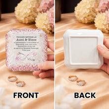 Load image into Gallery viewer, Personalized Lace Jewelry Dish Custom Name Gift for Niece
