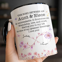 Load image into Gallery viewer, Personalized Accent Mug Custom Niece Gift Flower Design
