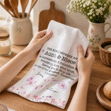 Load image into Gallery viewer, Personalized Kitchen Towel Custom Gift for Niece Floral Design
