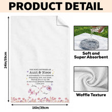 Load image into Gallery viewer, Personalized Kitchen Towel Custom Gift for Niece Floral Design
