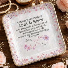 Load image into Gallery viewer, Personalized Birth Month Flowers Jewelry Dish Custom for Niece
