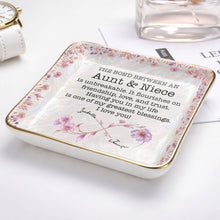 Load image into Gallery viewer, Personalized Birth Month Flowers Jewelry Dish Custom for Niece
