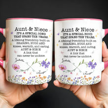 Load image into Gallery viewer, Personalized Floral Birth Month Flowers Accent Mug Gift for Niece
