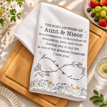 Load image into Gallery viewer, Personalized Kitchen Towel Birth Month Flowers Gift for Niece
