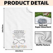 Load image into Gallery viewer, Personalized Kitchen Towel Birth Month Flowers Gift for Niece
