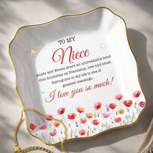 Load image into Gallery viewer, Personalized Ceramic Jewelry Dish Custom Name for Niece Gift
